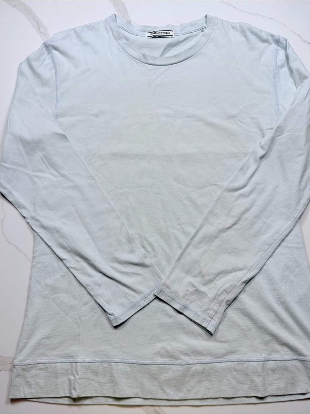 Onitsuka Tiger Light Blue Long Sleeve Crewneck Shirt